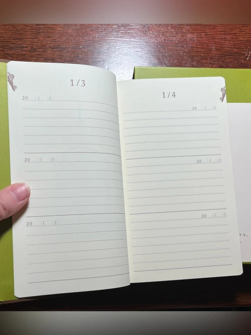 NWT - Midori 3 Year Diary - Brown Hardcover Journal with Storage Sleeve